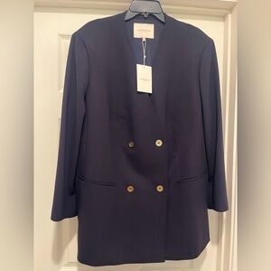 Lafayette 148 navy blazer